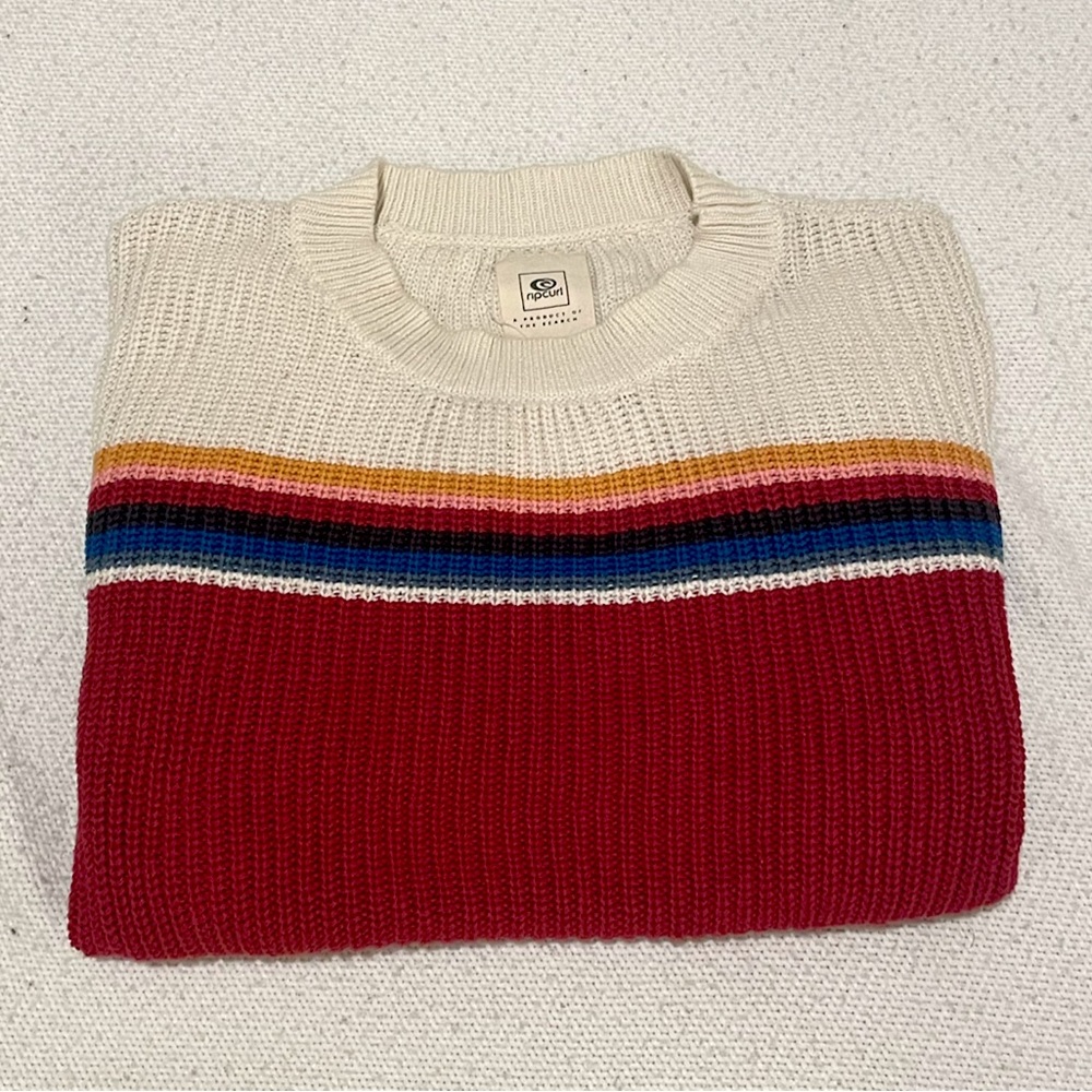 RipCurl Striped Scoop Neck Sweater